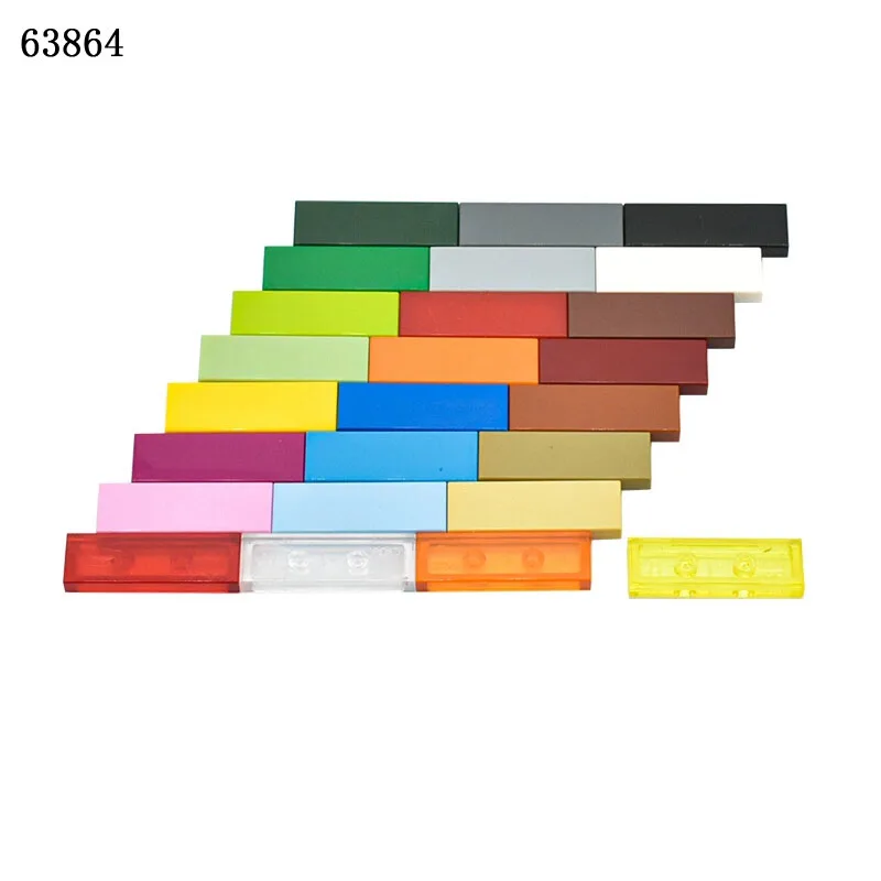 100pcs MOC Bricks Parts Tile 1x3 compatibile con 63864 Building Blocks Technical Particle Assmble giocattoli per bambini regalo