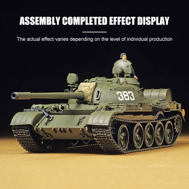 TAMIYA geassembleerde tankmodelset 35257 Sovjet T-55A middelgrote tank 1/35