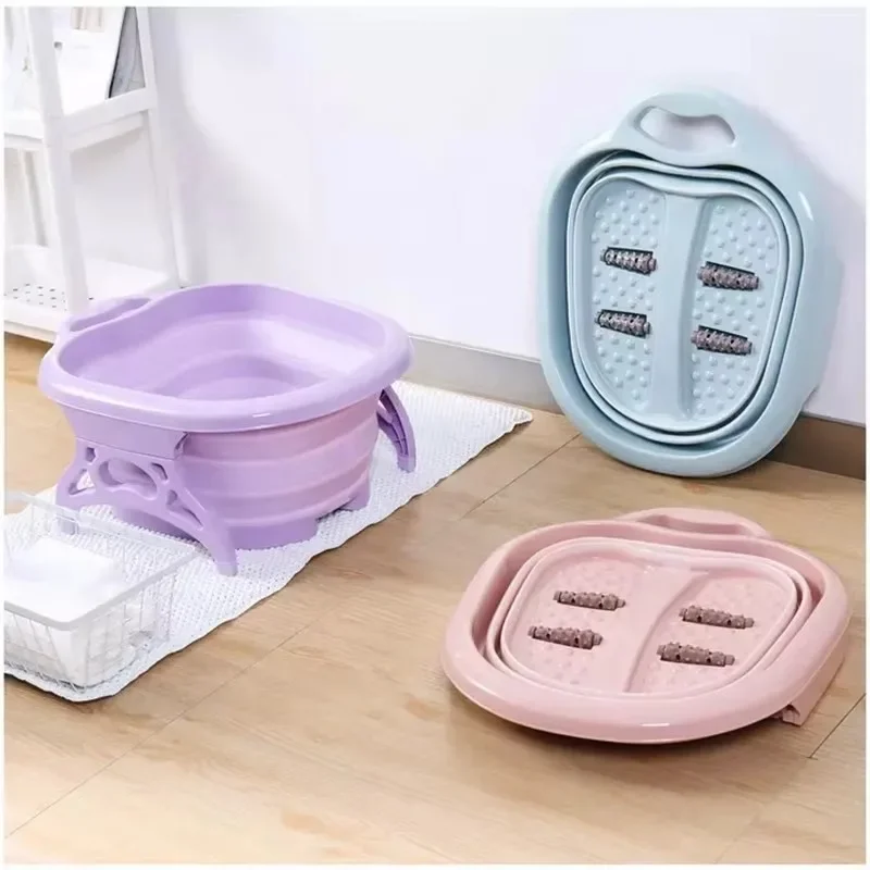 Portable Relax Foldable Soaking Bucket Basin Bowl Collapsible Pedicure Foot Massager Folding Footbath