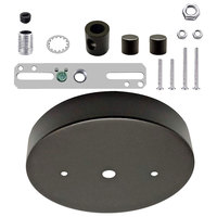 6 Inch Black Chandelier Canopy Kit Pendant Light Parts Metal Ceiling Cover Plate Lamp Supplies Shade Mounting Bracket