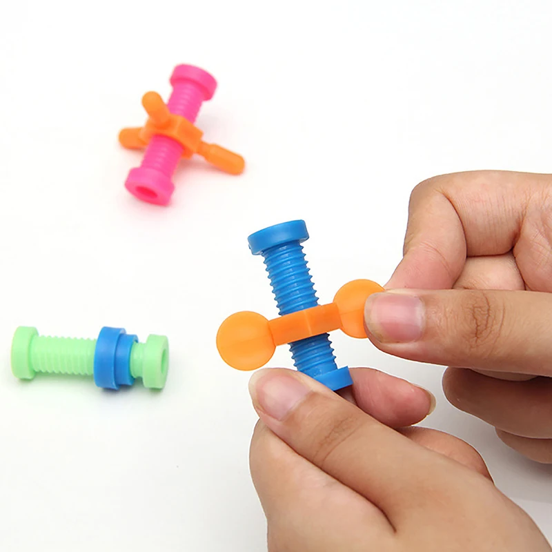 4 Sets Of Educational Screw Toys For Children Pressure-reducing Rotating Screw Children's Screw Toys Plastic Educational Toys