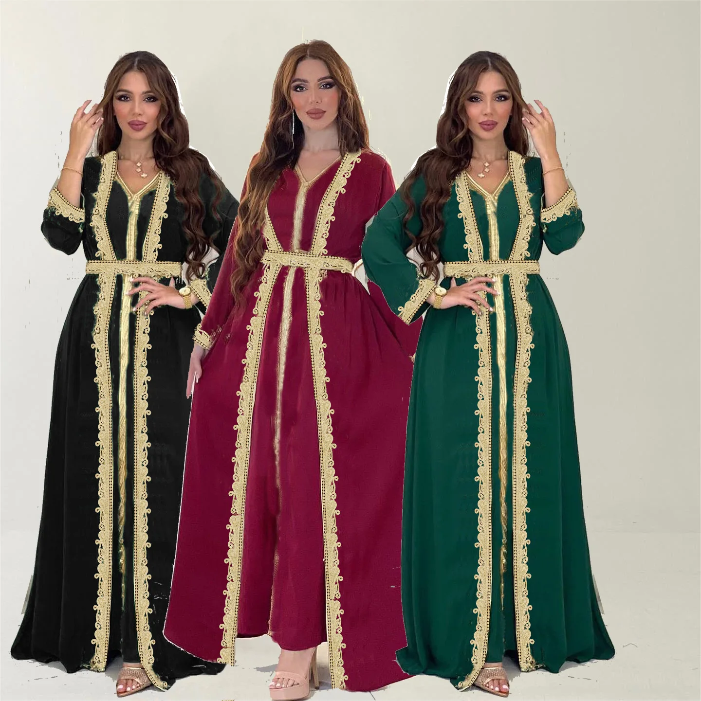 

Women's long sleeved two-piece dress, Arab Dubai robe