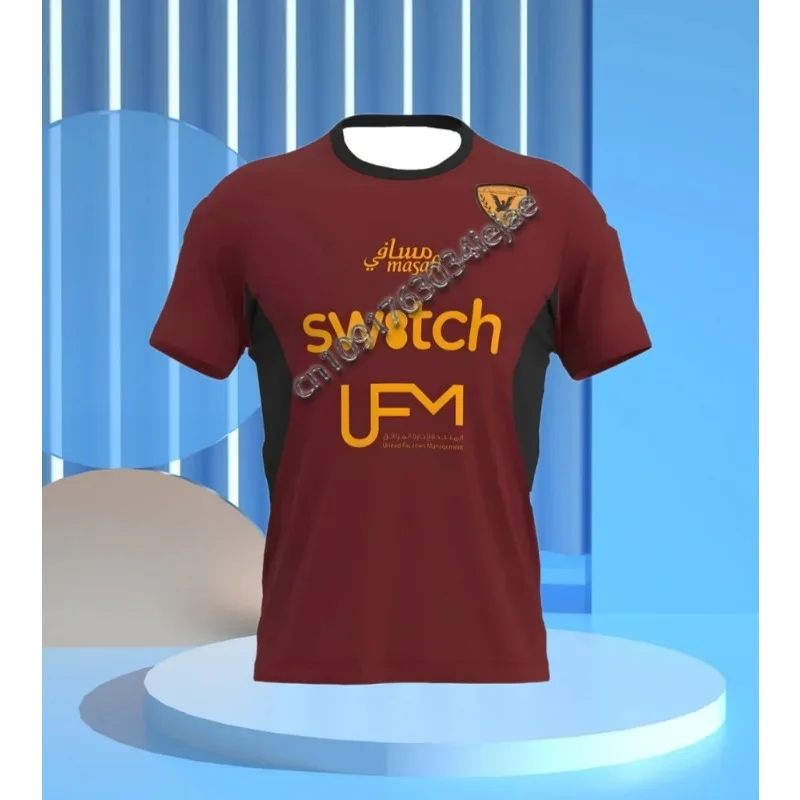 

MOTO- Boxing Fans Summer 3D Print Breathable Jersey Men's Outdoor Sportwear Man Kids Al-Qadsia Style Football Soccer T-shirt