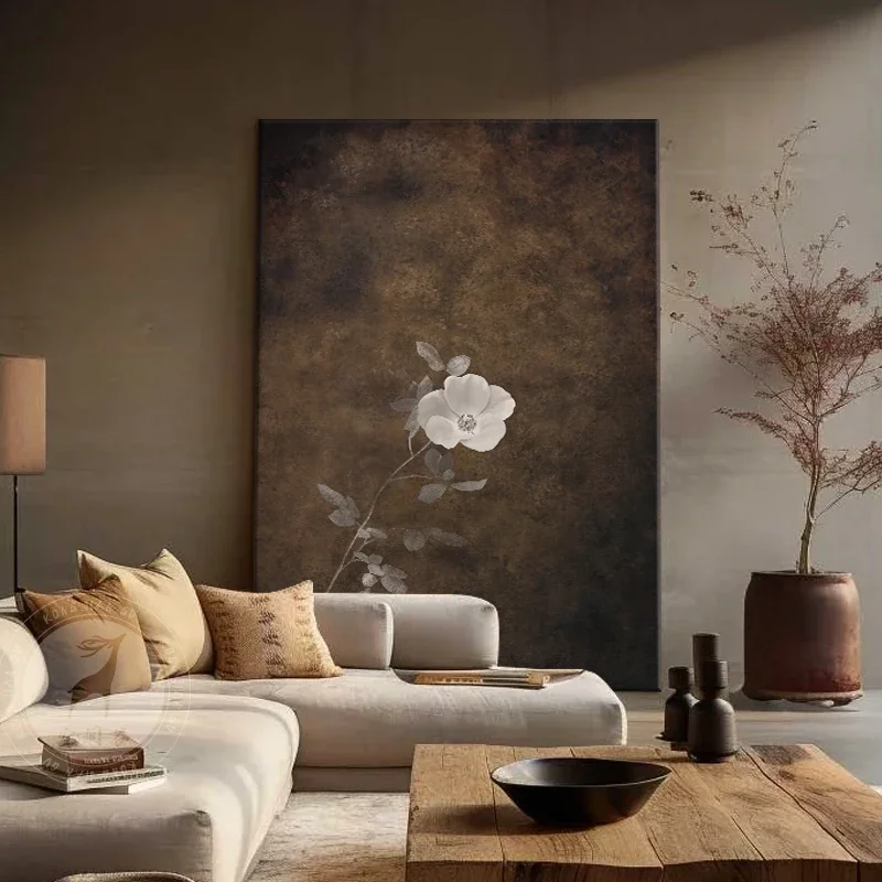 Medieval style living room decorative painting surprise quiet Chinese style background wall mural Song Dynasty aesthetics