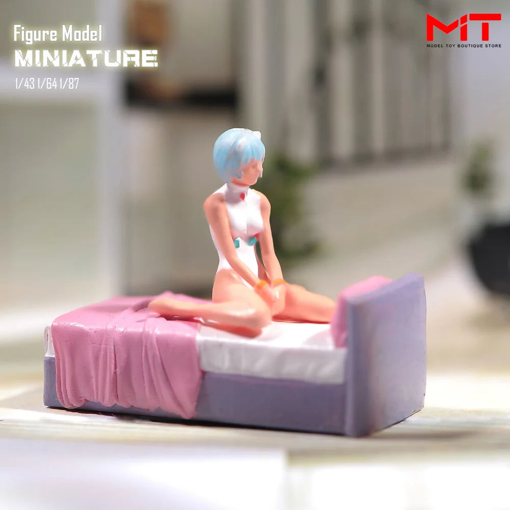 

Miniatures Figurine 1/87 1/64 1/43 1/24 Anime Beauty Girl Sitting Figures Model Creative Photography Scene Props Toy