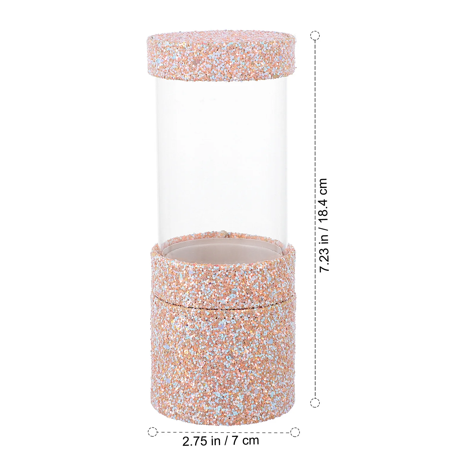 منظم حامل فرشاة المكياج، صندوق تخزين محمول مقاوم للغبار، سطح المكتب أثناء السفر، صندوق مكياج لامع بالترتر