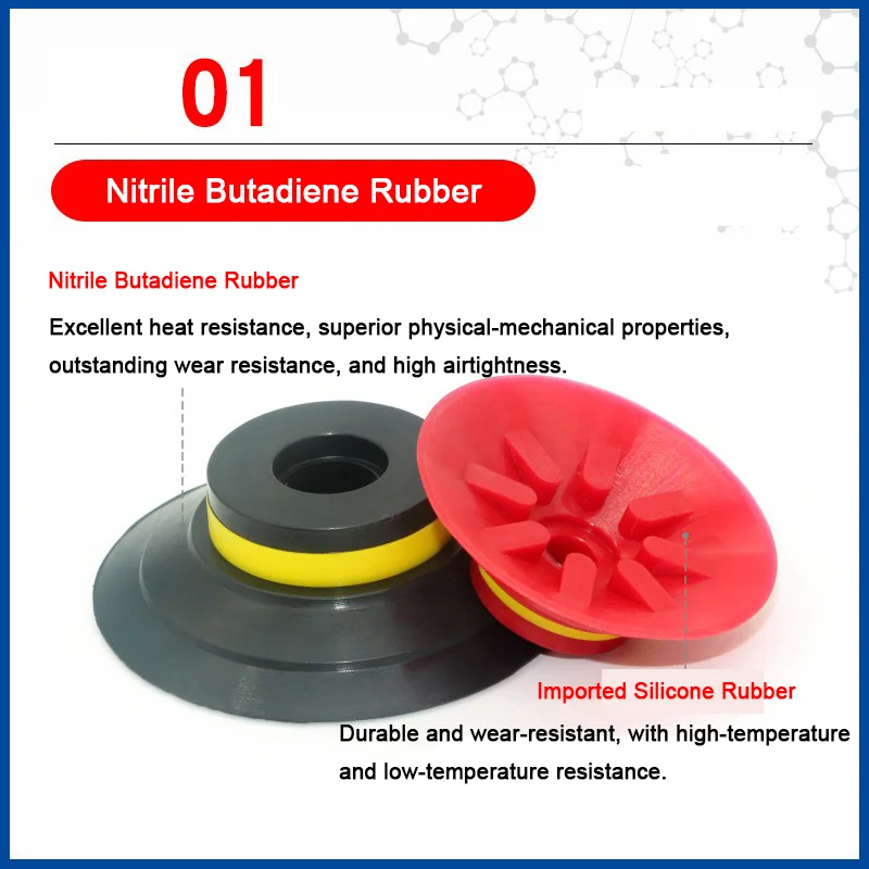 5PCS VF Series Vacuum Suction VF15/20/25/30/40/50 Silicone Suction Nozzles For Cardboard Box Handling