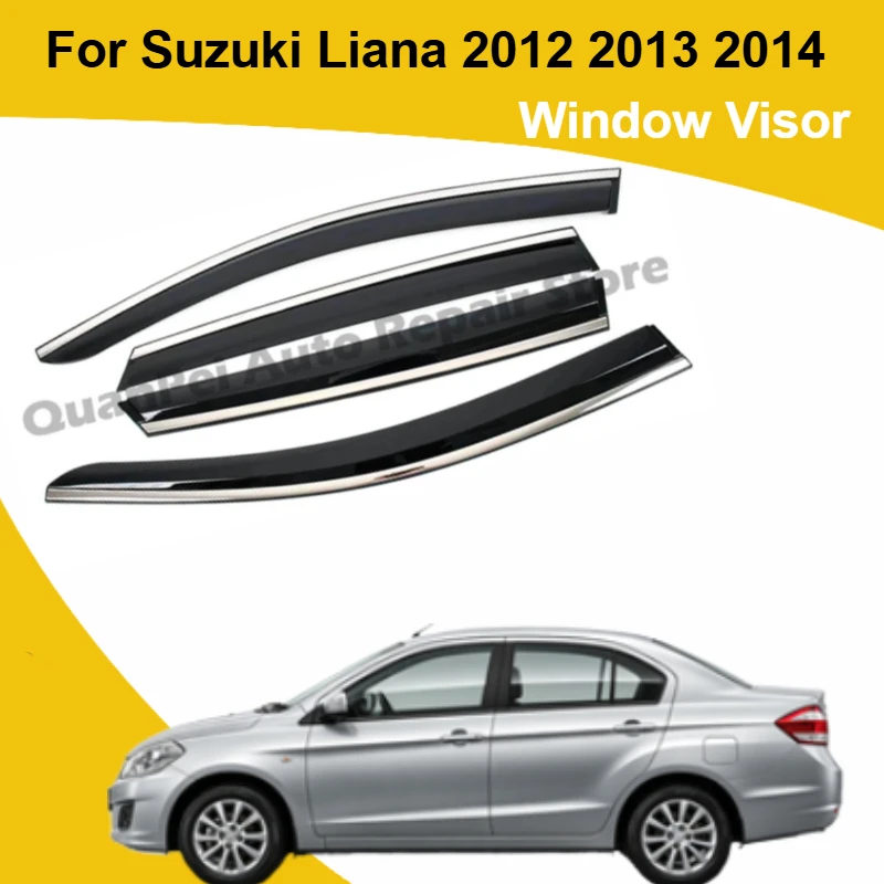For Suzuki Liana 2012 5D Plastic Door Window Deflector Weather Shield Direct Fit Auto Parts