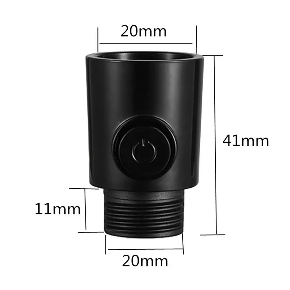 Plastic Shower Head Arm Diverter Flow Limiter One-Button Water Stop Valve Water Pressure Control Water Flow Regulator