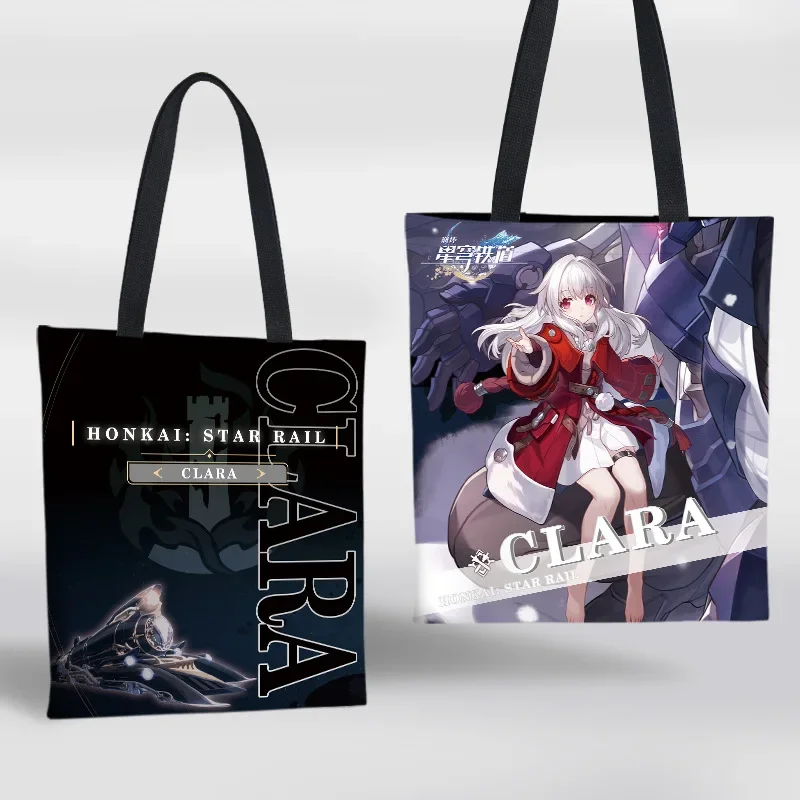 Honkai Star Rail Canvas Bag for Women Tote Bag Handbag Shoulder Shopper Bag Bailu Kafka Anime Kawaii Girls Game Cosplay Gift