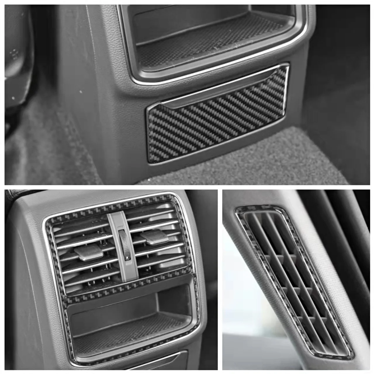 Carbon Fiber Car Inner Decoration Stickers For Volkswagen VW Magotan Arteon 2017-2019 Center Console Cover Trim Car Accessories