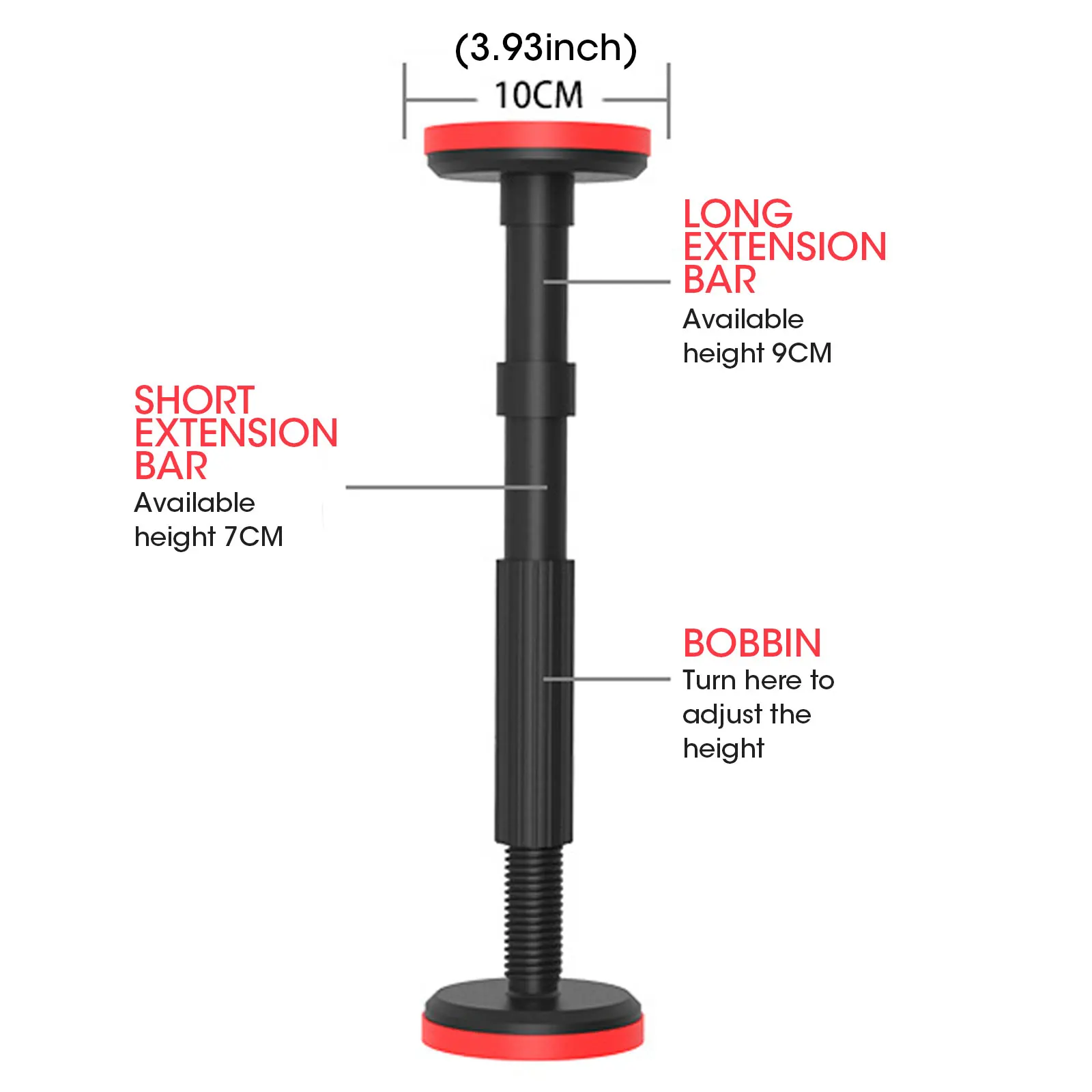 Haste de suporte telescópica, 2 peças, 18-45cm, sistema de suporte de 3a mão, rápida, ajustável, antiderrapante, alta dureza, nylon universal