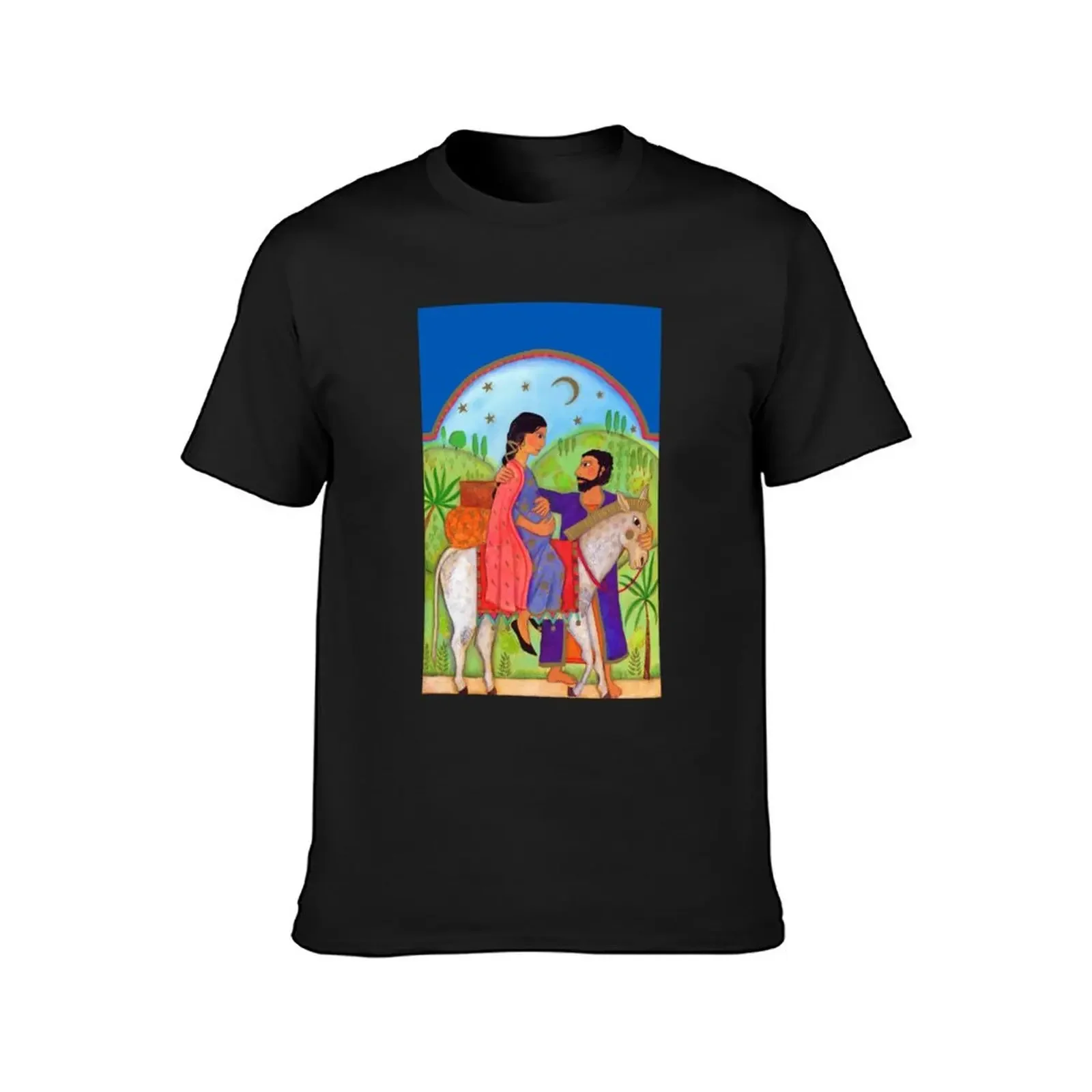 Flight Into Egypt Christian Arts T-Shirt aesthetic clothes oversized graphic tee vintage t shirts mens cotton t shirts