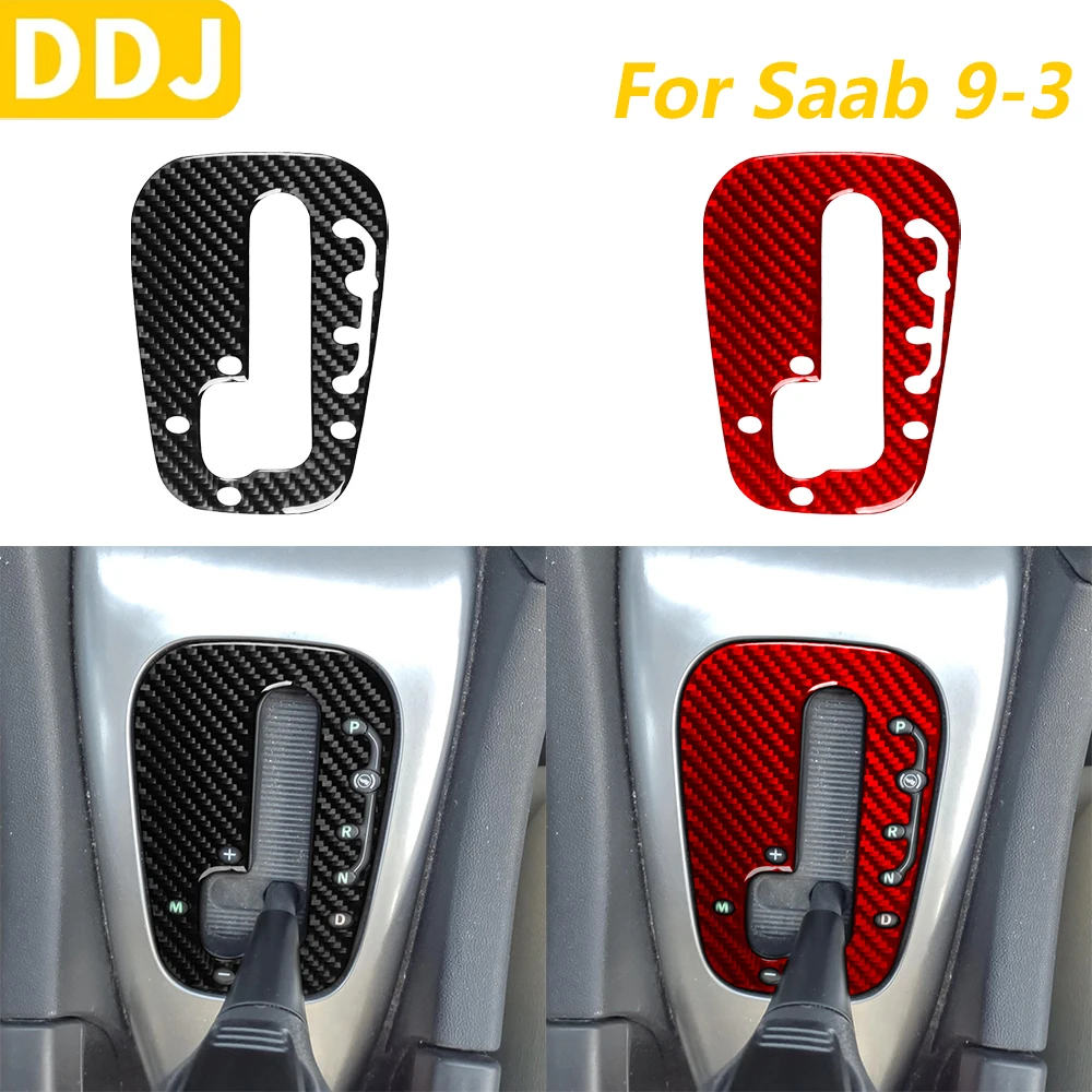 

For Saab 9-3 2003-2011 Real Carbon Fiber Central Gear Shift Control Panel Trim Cover Car Accessories Interior Decoration Sticker