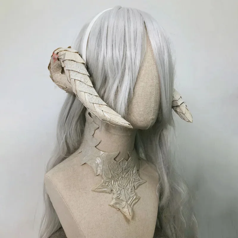 جديد يدوية العمل فاينل فانتسي 14 تأثيري الدعامة قرون Hairhoop تأثيري حلي الملحقات