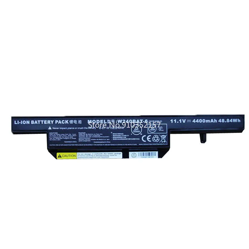 Battery For CLEVO  W250 W240BAT-6 6-87-W15ES-4V4 W251EU W252EU W255EU W255HS W255HU W258EU RM320 W251EL 7872-9040/A New