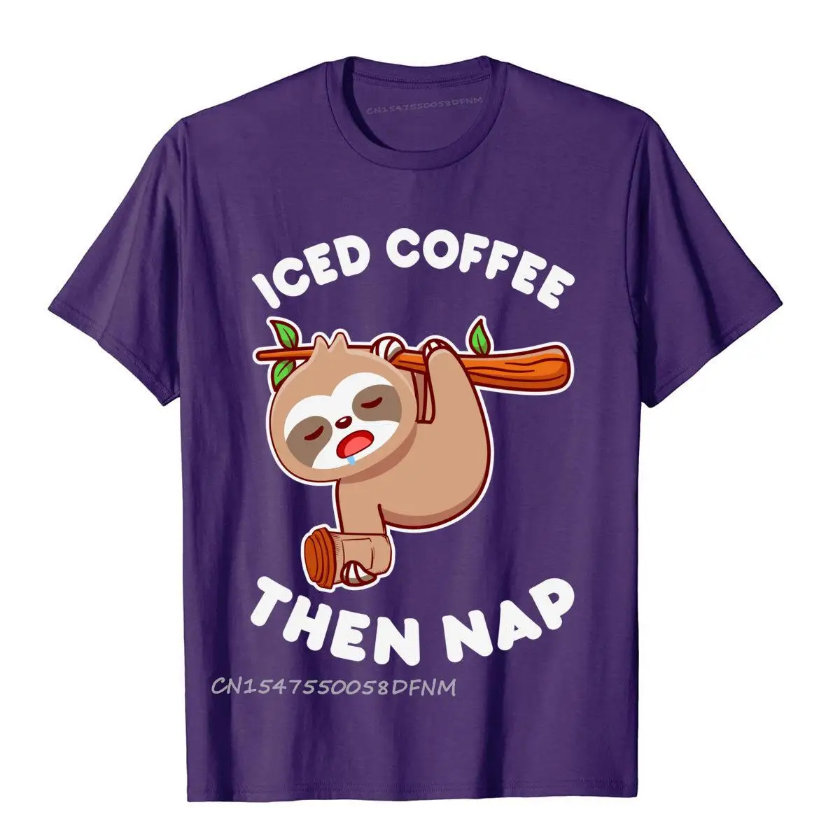 Iced Coffee Then Nap Sloth T Shirts My Four Moods I Need Coffee Prevalent Young T Shirt Outdoor Premium Cotton Tee Shirt