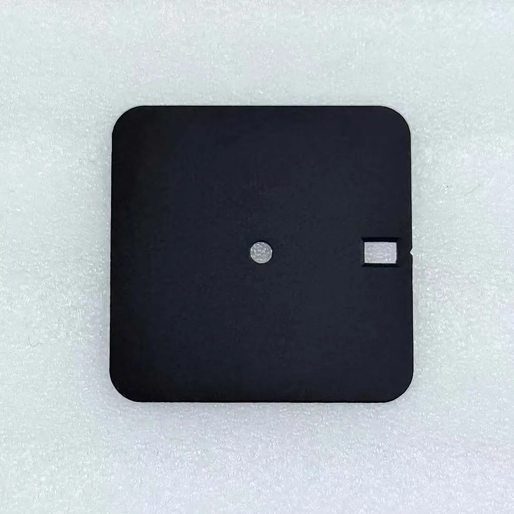 Quadrante semplice dell'orologio nero/bianco, quadrante dell'orologio con calendario non/singolo, colore puro, senza indice, quadrante quadrato da 27 mm x 27 mm per movimento NH35