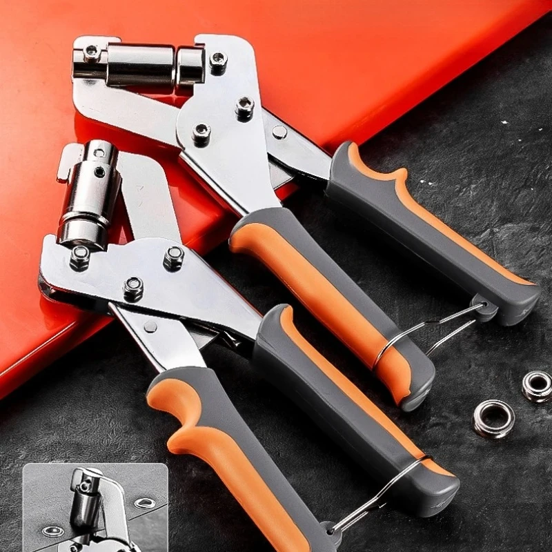 

1pcs Hand Press Grommet Hole Punch Plier Portable Eyelet Tool Kit Heavy Duty Metal Punch for Leather Fabric Tarp Craft