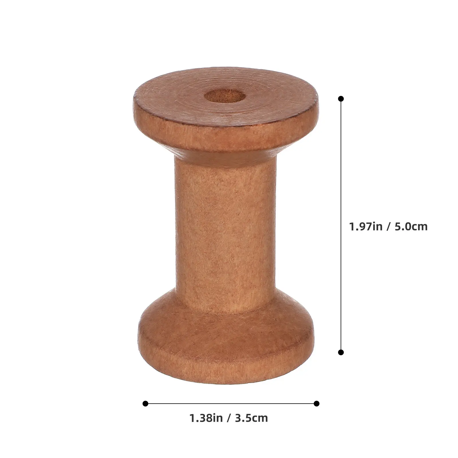 20Pcs Wood Thread Spools Empty Bobbins for Embroidery Sewing Yarn Ribbon Winding Organizer Rustic Charm Tidy Craft Storage view 6