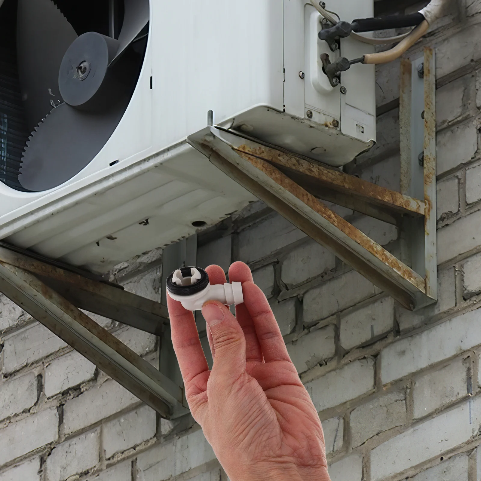 

2pcs Drain Hose Connector 15Mm For Air Conditioner Drainage Fitting Split Window Units Condensate Water Adapter Ac Parts