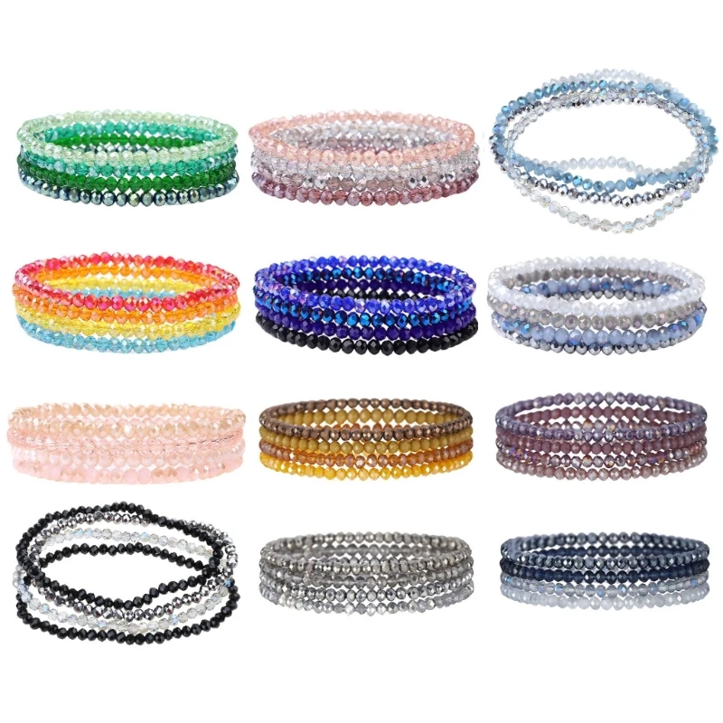 Vibranting Beaded Bracelet Set Stretchable Multilayer Designs Fashion Statement Jewelry Accessory for Trendy Women For Women