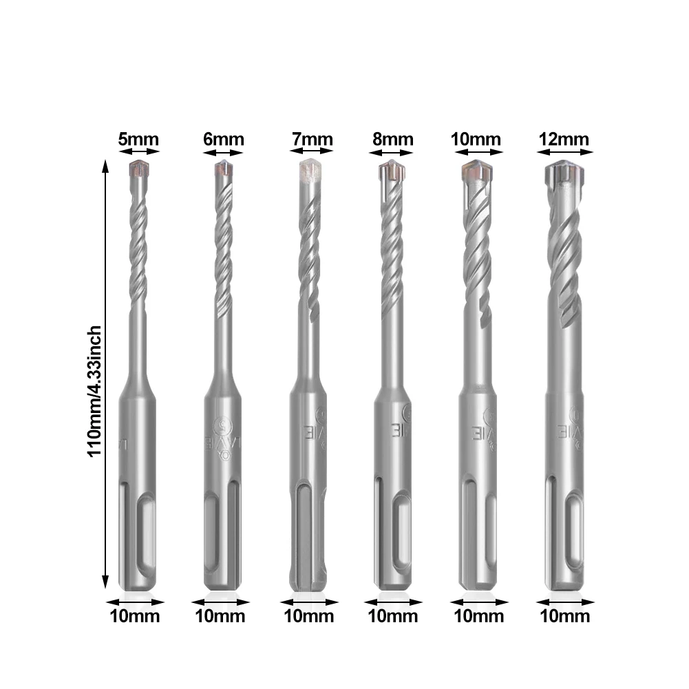 مثقاب مطرقة كهربائية للجدار ، طوب خرساني ، أدوات ماسبيت ، SDS Plus ، منشار ثقب ، حفر ، 5 ، 6 ، 7 ، 8 ، 10 ، 12 ، حجري ،