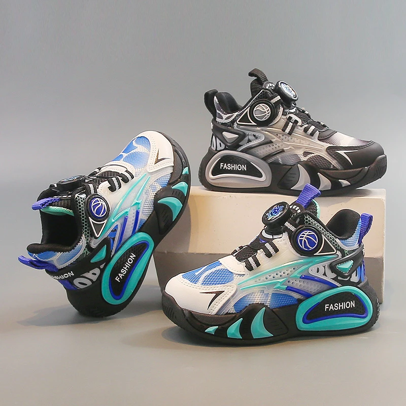 

Boy Kids Spring Sneakers Girls School Casual Shoes Outdoor Breathable Running Shoes Light Soft Black Non-slip Children Shoes