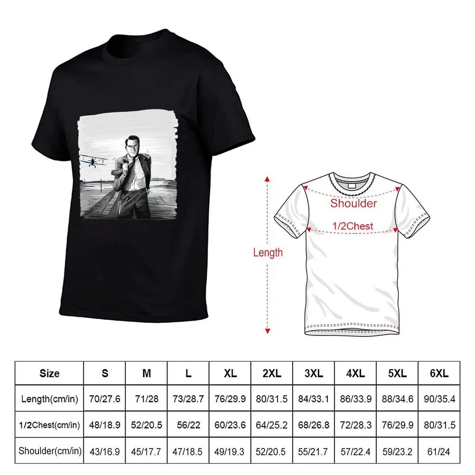 North by Northwest by Alfred Hitchcock T-Shirt Casual Daily Wear Short Sleeve Top