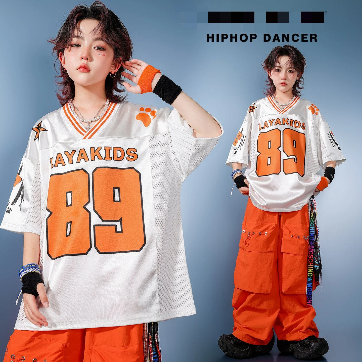 Boys Modern Jazz Dance Clothes Short Sleeve T Shirt Baggy Pants Group Hip Hop Performance Costume Ballroom Practice Clothing