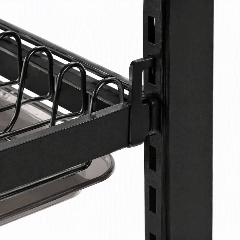 Durable Stainless Steel Dish Drying Rack 2-Tier Drainboard Included Dish Drainer Utensils Organizer Countertop Use