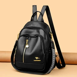 Genuine Original Leather Brands Backpack For Women Student School Bag Rucksack Luxury Design Back Pack Large Capacity Sac A Dos