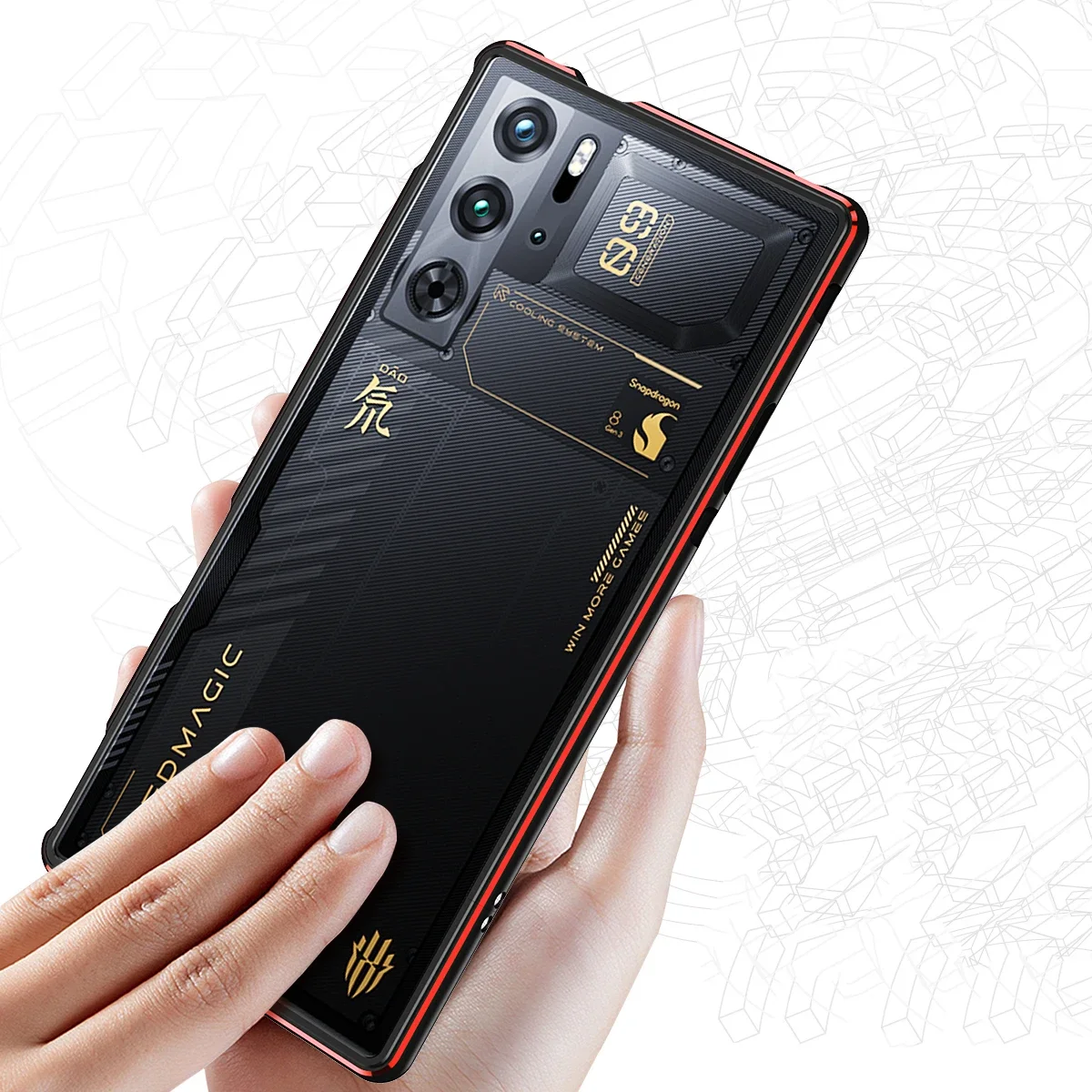 For ZTE Nubia Red Magic 9 Pro plus Case Metal Aluminum Alloy Bumper For Red Magic 8 7 7s Pro Frame Protector Cover