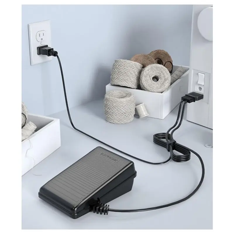 ABWR-Foot Pedal Power Cord Replacement For Janome Sewing Machine For Janome 033770217 Hd1000 Hd3000 128 2212 7318 Us Plug