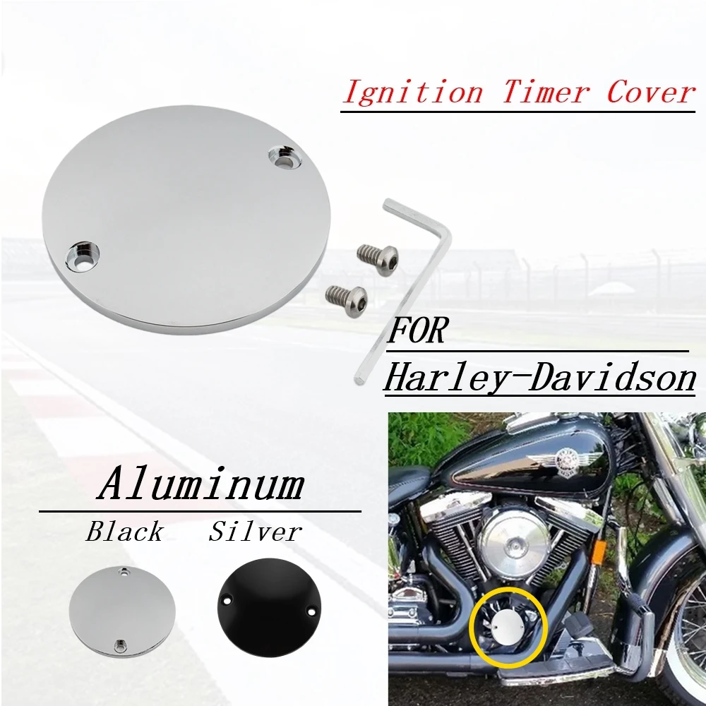 

2Hole Chrome Domed Points Cover Softail Bigtwin Timing Ignition Timer For Harley Harley-Davidso Electra Glide Softail XL883 1200