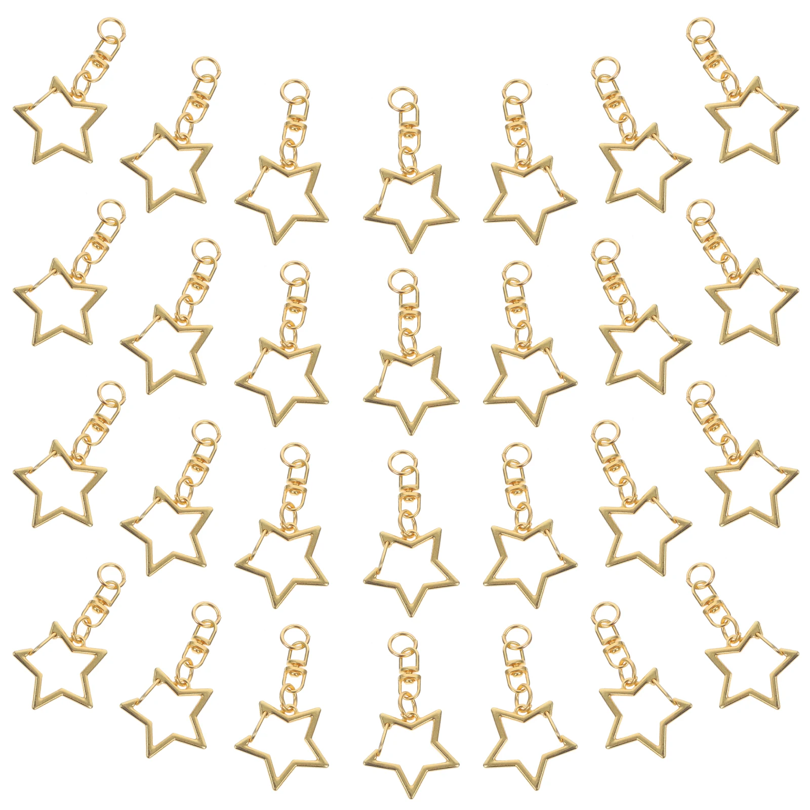 

60 шт., брелок с пентаграммой, крючки с застежкой в форме звезды, металлические поворотные зажимы для ремешка, оптом, аксессуары «сделай сам», золотой цвет