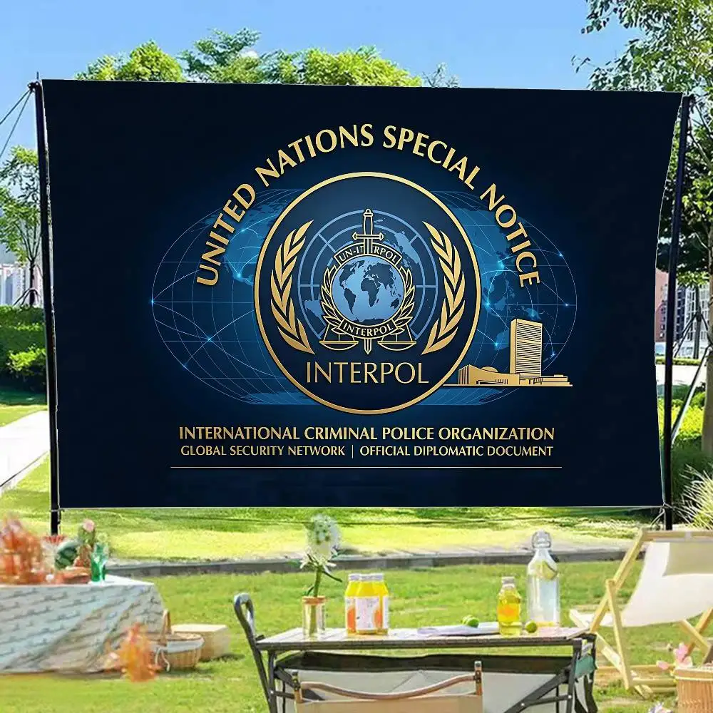 Interpol Film Small Size Cheerleading Banner Hand Pulled Flag Outdoor Atmosphere Flags