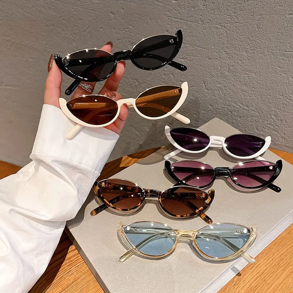 Half-frame Cat Eye Sunglasses Trendy Vintage Sun Glasses Fashion Eyewear Y2K Style Sunglasses Apparel Accessories