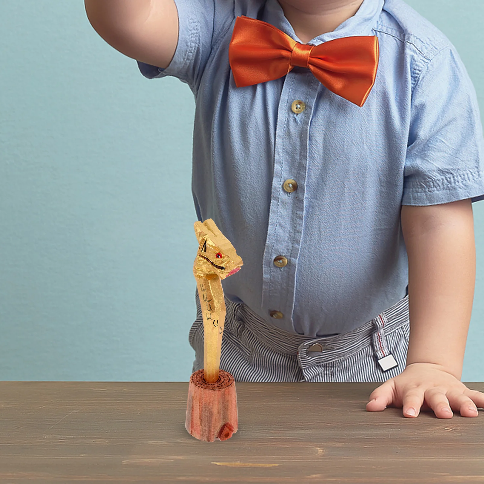 

Hand Carved Wooden Animal Pen Dragon Shape Solid Wood Writing Pen Fun Kids Novelty Stationery Classroom Prizes Present