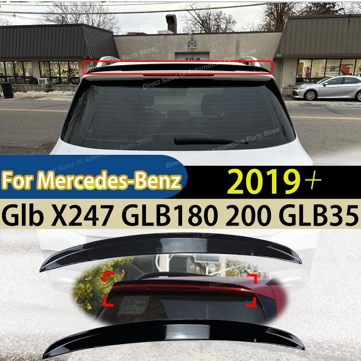 

Car Rear Trunk Wing For Mercedes-Benz Glb X247 GLB180 200 GLB35 2019+ For AMG Splitter Spoiler Tail Wing Exterior Accessories