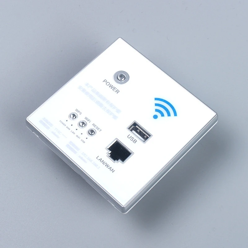 300Mbps 220V power Wireless WIFI repeater extender Wall Embedded 2.4Ghz Router Panel USB Socket RJ45