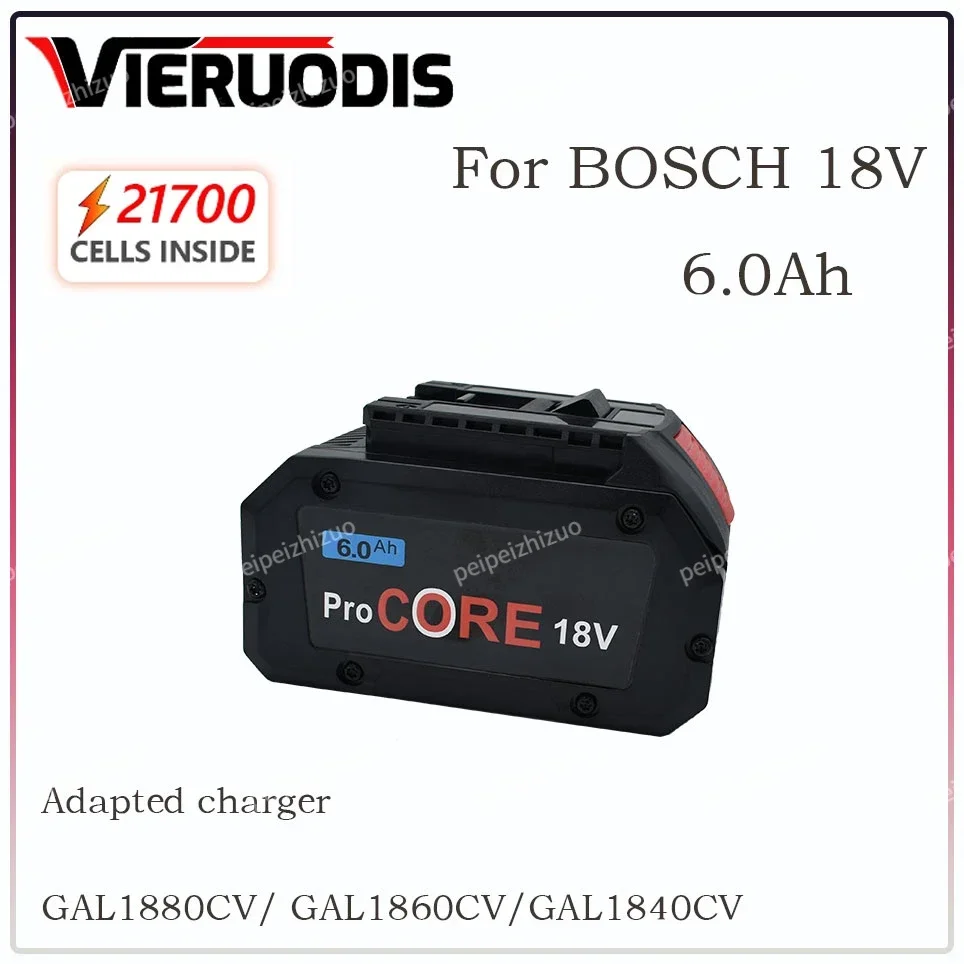 For Bosch 18V 6.0AH 8.0AH 10.0AH Professional Cordless Tool BAT609 BAT618 GBA18V80 21700 Battery ProCORE Replacement Battery