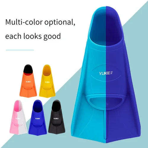 Aletas de Entrenamiento de natación de silicona para hombres y mujeres, juego de equipo de aletas de buceo, profesional, corto, Snorkel, niños