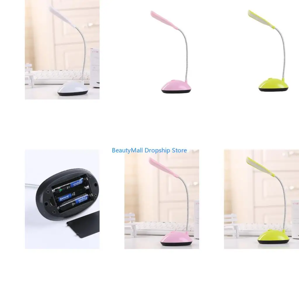 40JD LED Desk Lamp for Office Home Battery Operated Wireless Reading Lamp Adjustable Gooseneck Hose Reading Night Lights