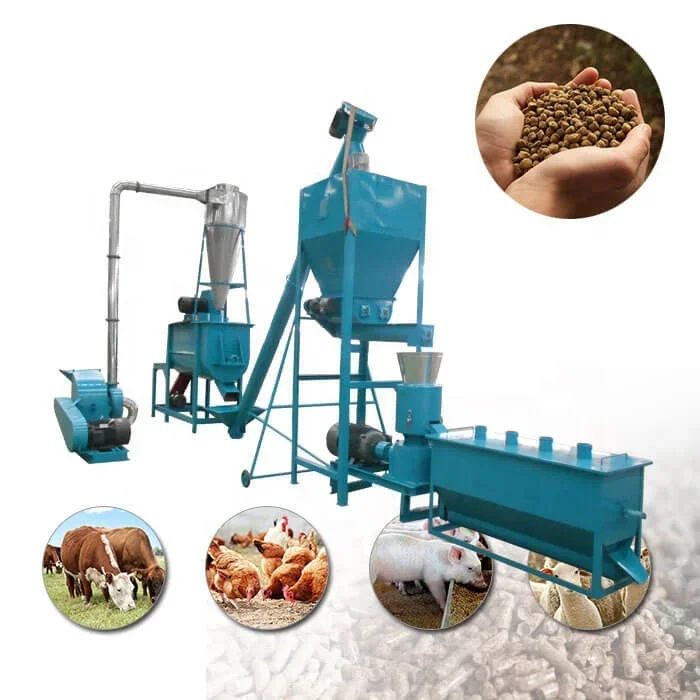 Pig Goat Cattle Cat Animal Pellet Making Pelletizer Mill Animal Feed Processing Poultry Farm Cattle Mini Feed Pellet Machine