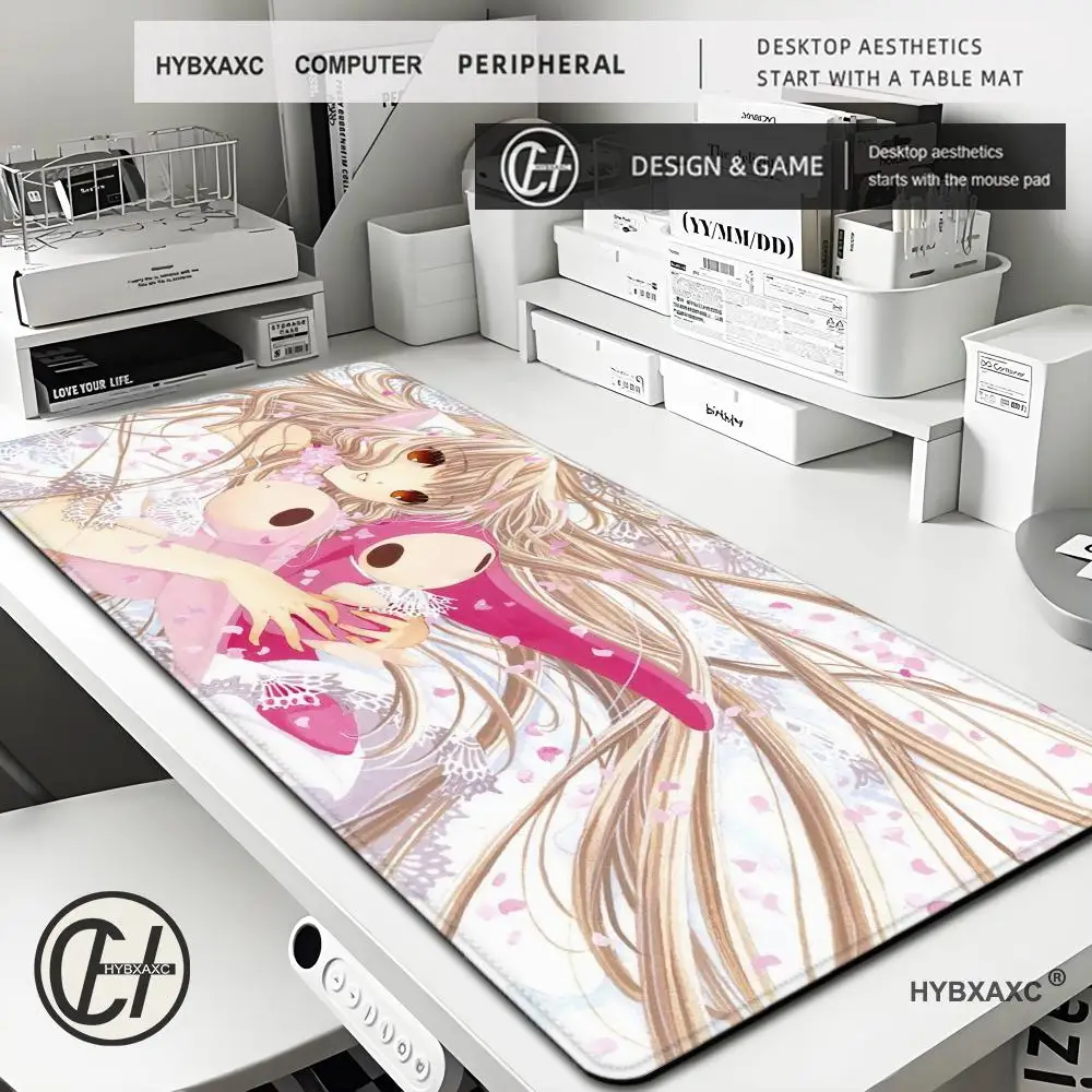 Коврик для мыши с узором, игровой коврик, резиновый коврик для мыши, аксессуары для ПК, настольный коврик, нескользящий офисный коврик C-chobits Chii, настольный коврик, геймерский коврик для клавиатуры