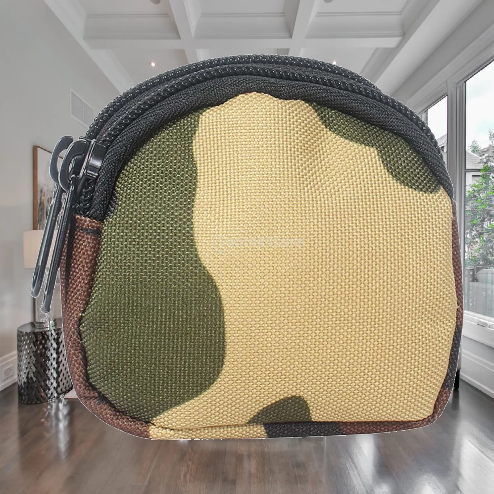 Coin Purse with Belt Loop Change Holder Waterproof Compact Double Layer Coin