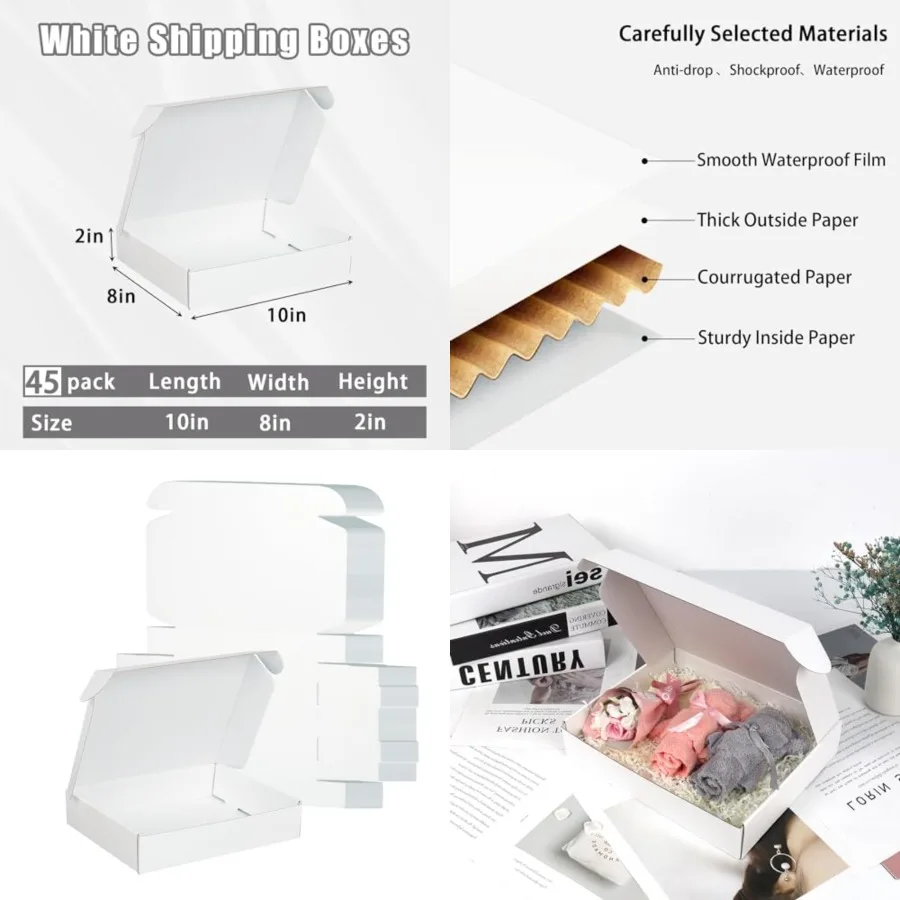

Shipping Boxes, 40 Pack Mailer Boxes for Small Business, Medium Corrugated Cardboard Boxes for Mailing and Shipping