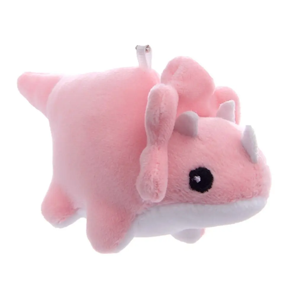 لينة ديناصور أفخم المفاتيح الكرتون أفخم محشوة ترايسيراتوبس كيرينغ موضة لطيف ديناصور دمية قلادة ظهره ديكور #3