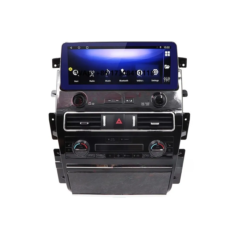 12.3 Inch Single Din Electric Telescopic  Player Car Radio  Support Rear View HD Screen for Patrol 2022